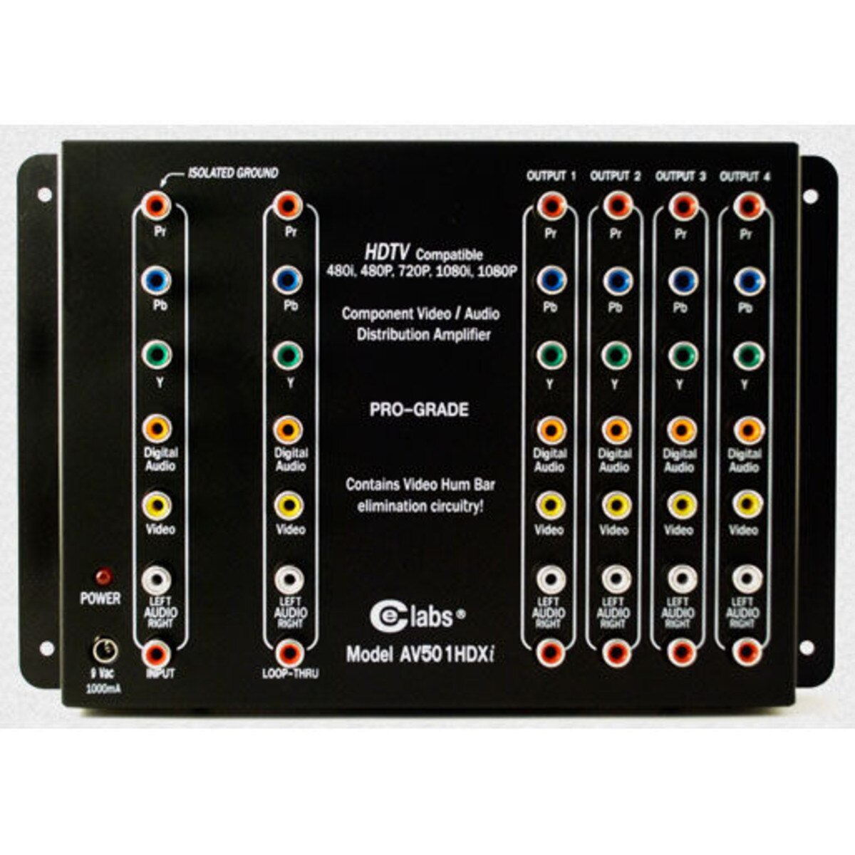 CE Labs AV501HDX HDTV A/V Distribution Amp 5Out